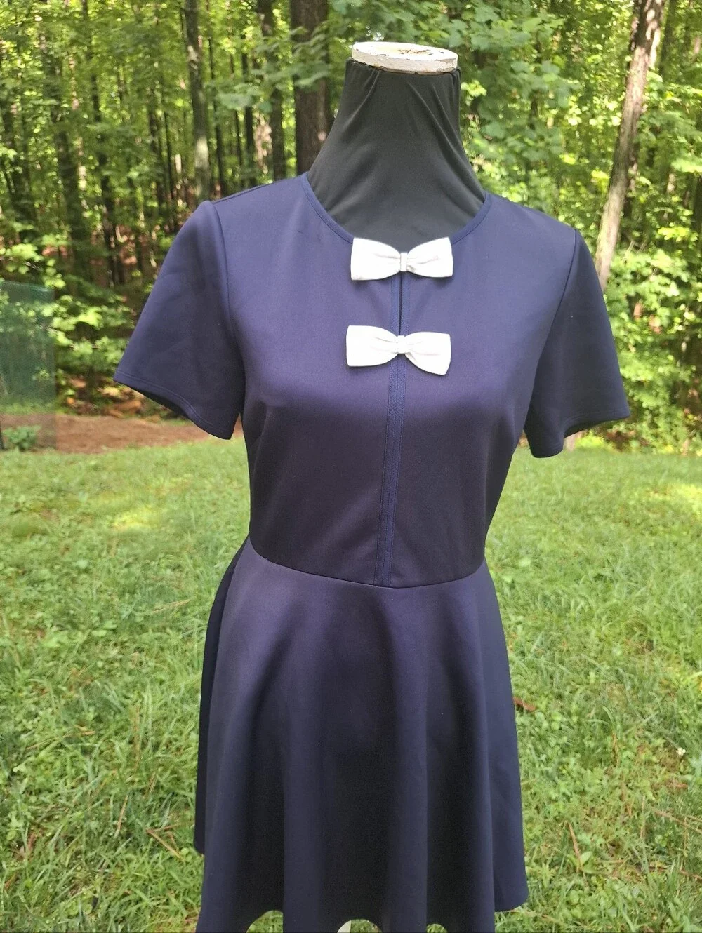 Ted Baker Otisia Bow Front Fit Flare Skater Dress Sz 6-8